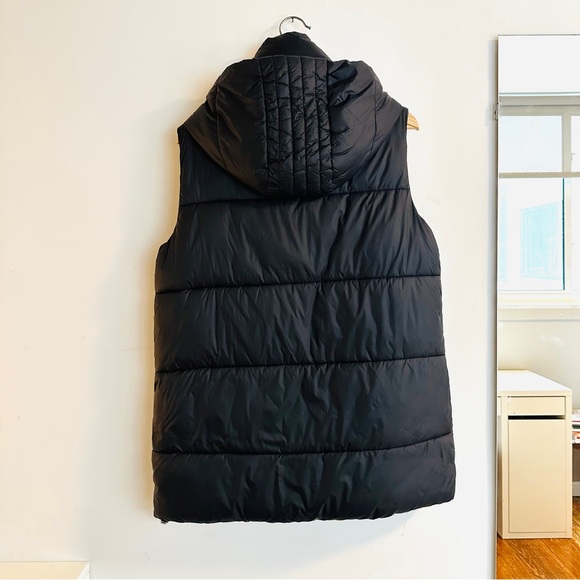ZARA Oversized Puffer Vest Black - Picture 10 of 12